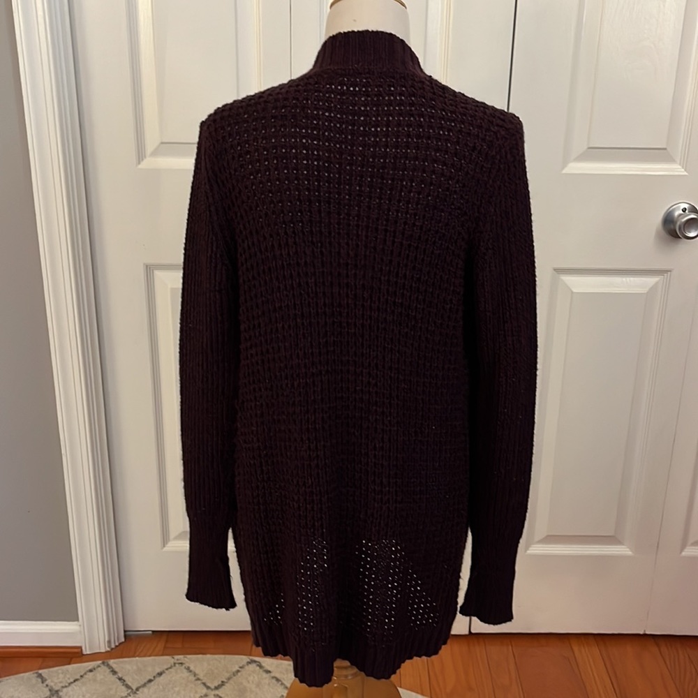 RD Style Cardigan, dark burgundy/purple, sz L - Picture 4 of 5
